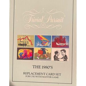 Vtg 1990 Parker Brothers Trivial Pursuit 1980s Card Set For Master Game Complete